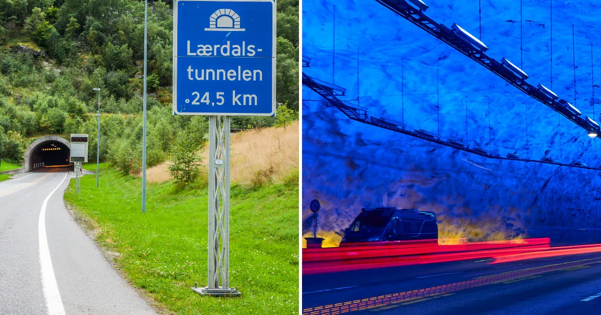 24,5 Kilometer Fels und blaues Licht: Warum Norwegens Laerdalstunnel Autofahrer fasziniert