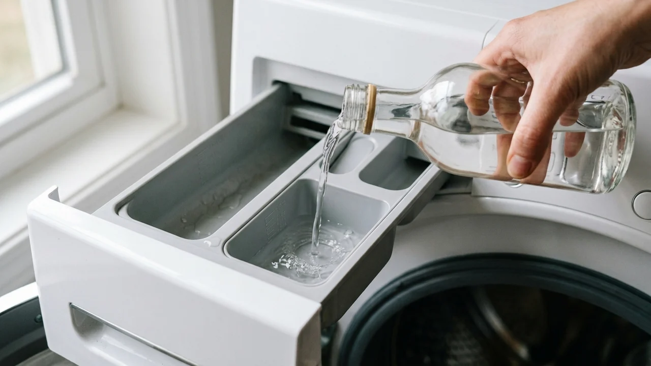 500 ml Essig gegen Biofilm: Warum die 1-Stunden-Pause die Waschmaschine rettet