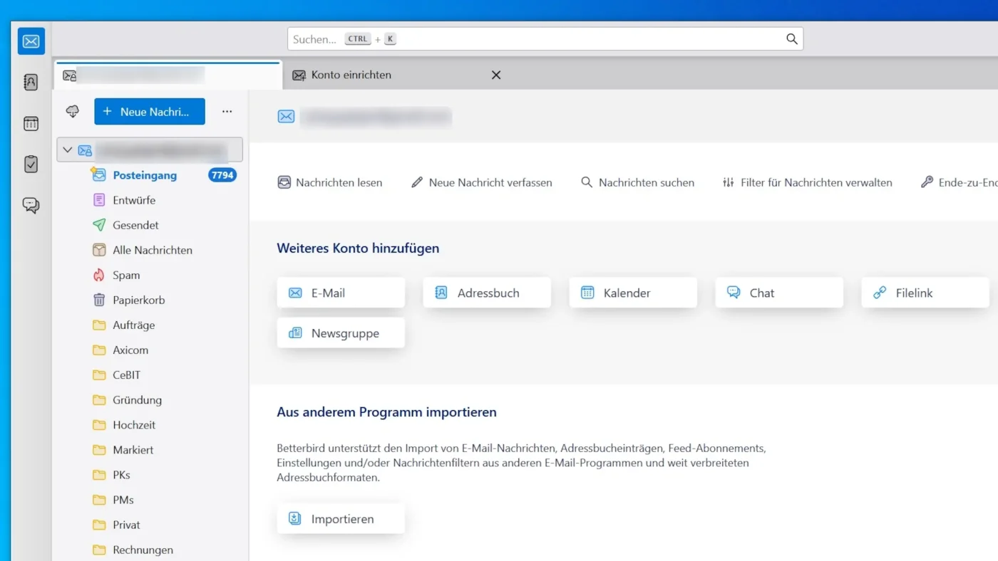 Betterbird (getunte Thunderbird-Version)