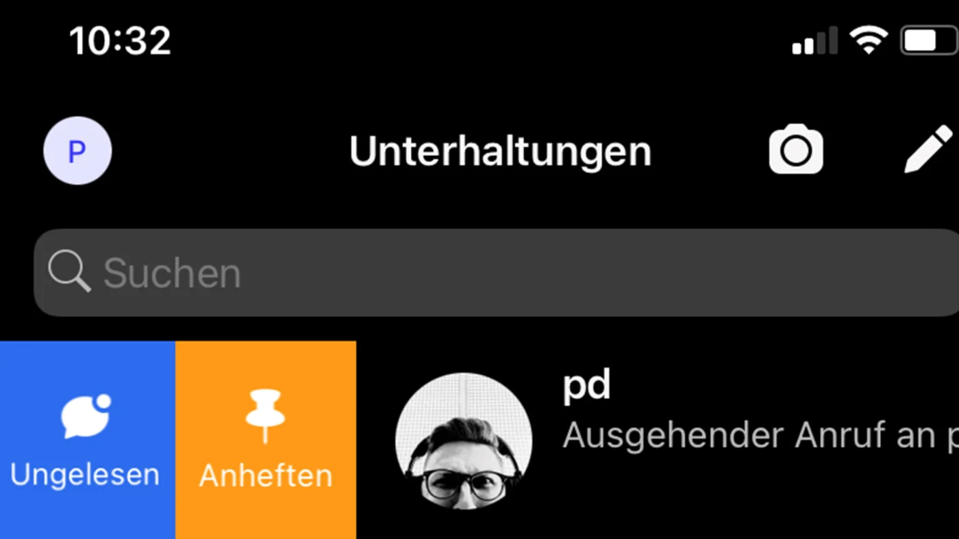 Chat anpinnen Signal