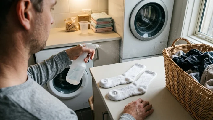 Weißer Essig als Vorbehandlung für Socken und Unterwäsche beim Waschen