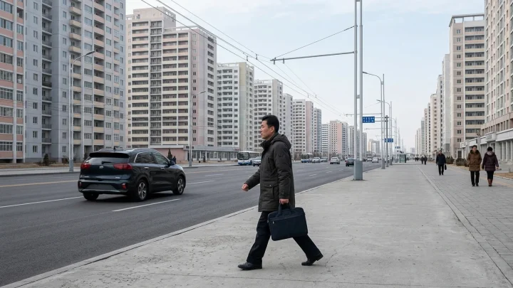 Pjöngjang Stadtansicht mit Hochhäusern