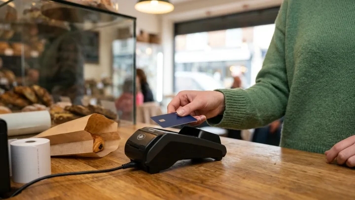 Girocard-Logo an einer Bankfiliale