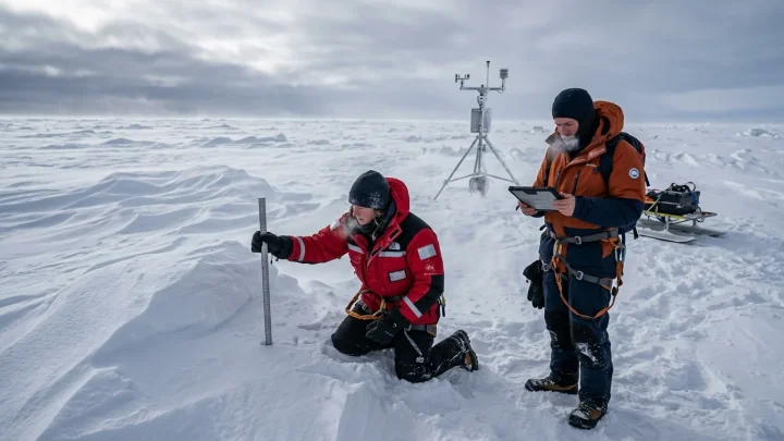 Schaubild zum Zusammenhang zwischen tropischer Erwärmung und Schneefall in der Ostantarktis