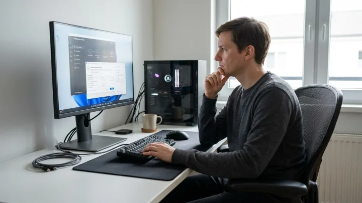 Antivirenprogramm während eines Scanvorgangs auf einem Computer