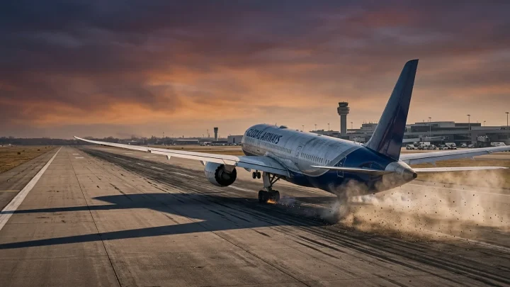 Eine Boeing 787 auf dem Rollfeld des Flughafens München.