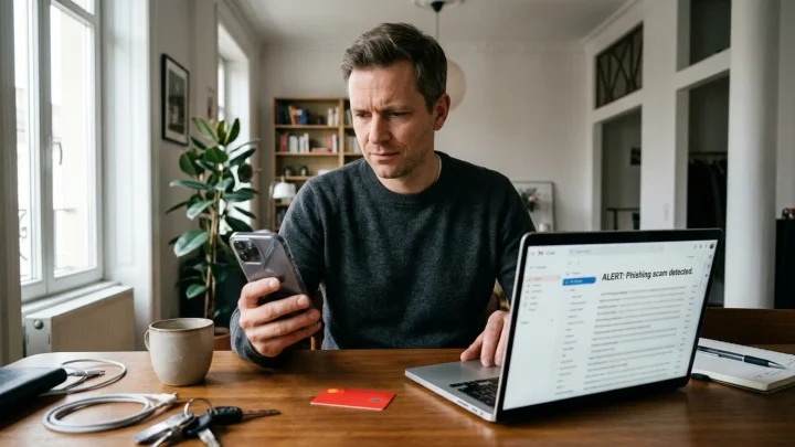 Eine angeblich notwendige Aktualisierung soll Empfänger auf eine Phishing-Seite locken