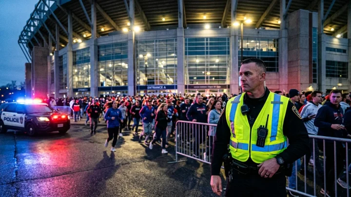 Menschenmenge vor dem Alexander Stadium