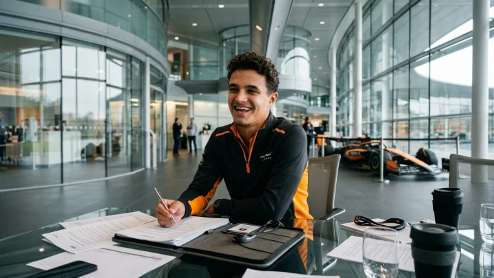 Lando Norris nach seinem Grand-Prix-Sieg in Zandvoort