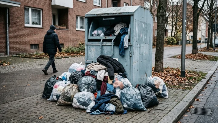 Altkleidercontainer und Kleiderspenden
