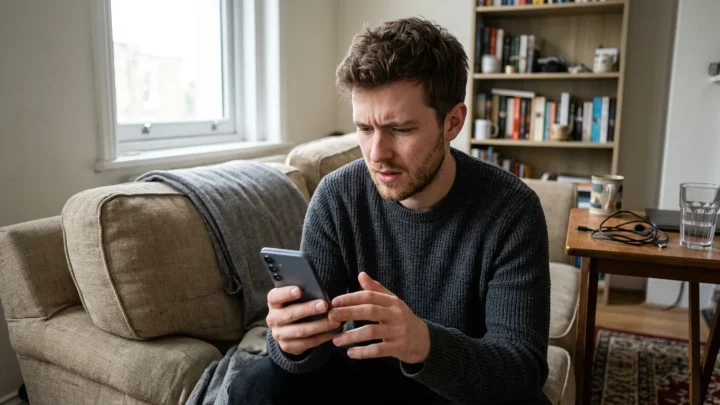 Google Messages App auf einem Smartphone-Display