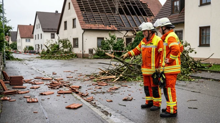 Unwetterschäden durch Sturm und Gewitter in Deutschland
