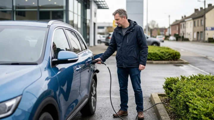 Plug-in-Hybrid von BYD an einer Ladestation