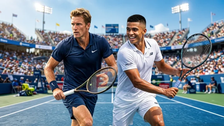Taylor Fritz bei einem Tennisspiel.