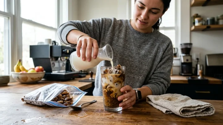 Zubereitung von Cold Brew Eiskaffee