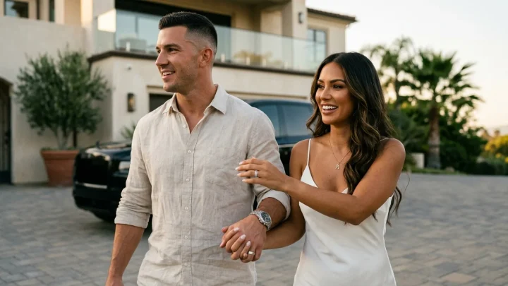 Cristiano Ronaldo und Georgina Rodriguez stehen nebeneinander.