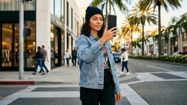 Verschiedene moderne Smartphone-Modelle in einer Übersicht.