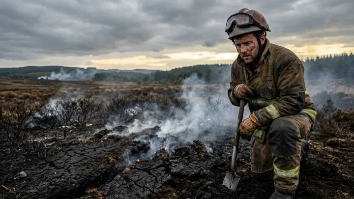 Waldbrandfläche im Hohen Venn