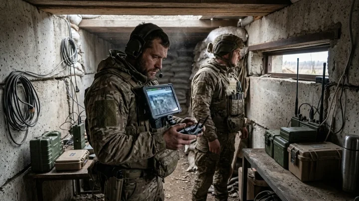 Zerstörte Stadt Pokrowsk in der Ostukraine
