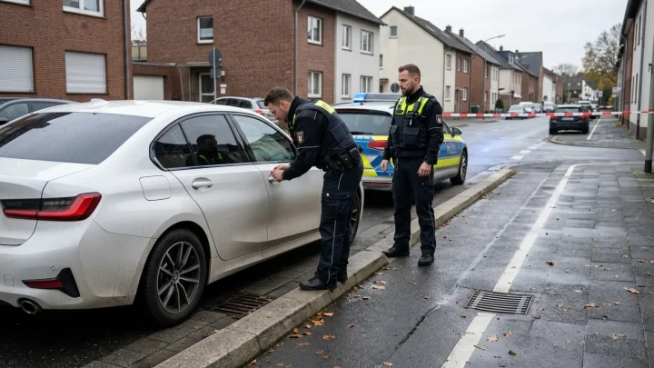 Blaulicht eines Streifenwagens der Polizei im Einsatz