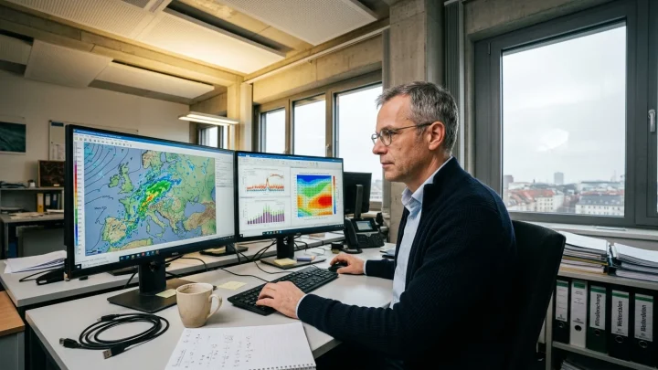 Meteorologische Messstation des Deutschen Wetterdienstes zur Erfassung von Klimadaten