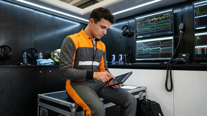 Oscar Piastri gratuliert Teamkollege Lando Norris zum Sieg