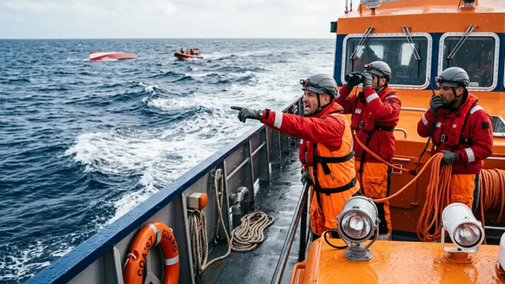 Rettungskräfte im Einsatz auf dem Meer vor Zypern
