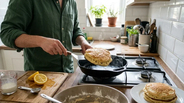 Frisch gebackene Pfannkuchen