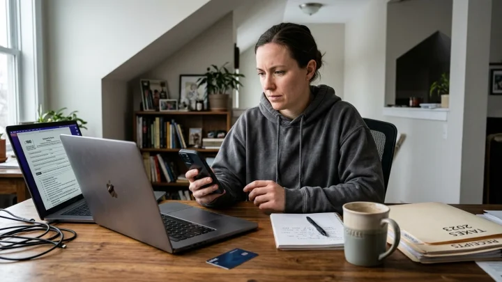 Elster Online-Finanzamt Login auf einem Laptop-Bildschirm