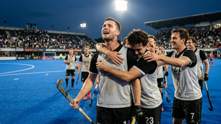 Deutsche Hockey-Nationalmannschaft der Herren im Spiel