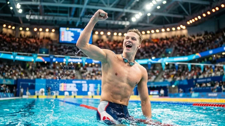 Johannes Liebmann bei der Schwimm-Europameisterschaft in Paris.