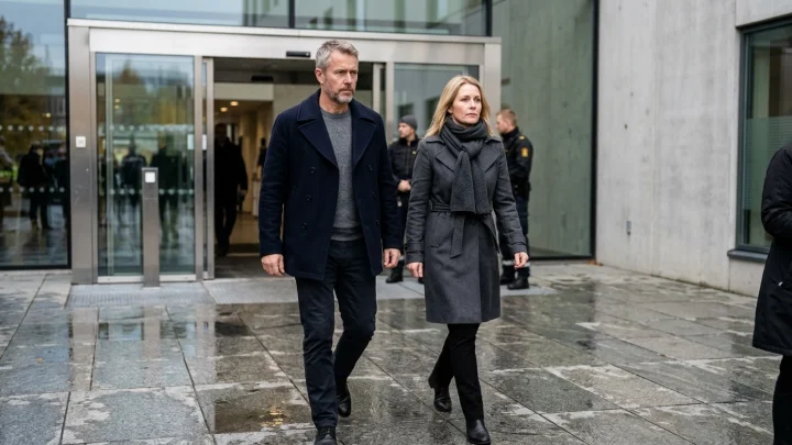 Kronprinz Haakon und Kronprinzessin Mette-Marit am Nationalkrankenhaus in Oslo