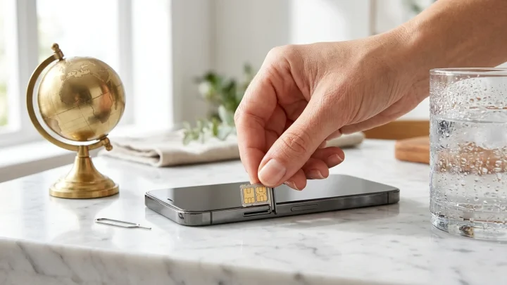 Lebara SIM-Karte und Smartphone zur Übersicht der Mobilfunk-Abo-Kosten