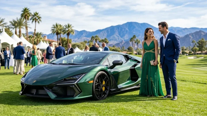 Lamborghini Revuelto SV auf der Bühne der Monterey Car Week.