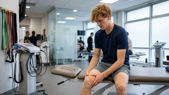 Jannik Sinner auf dem Tennisplatz