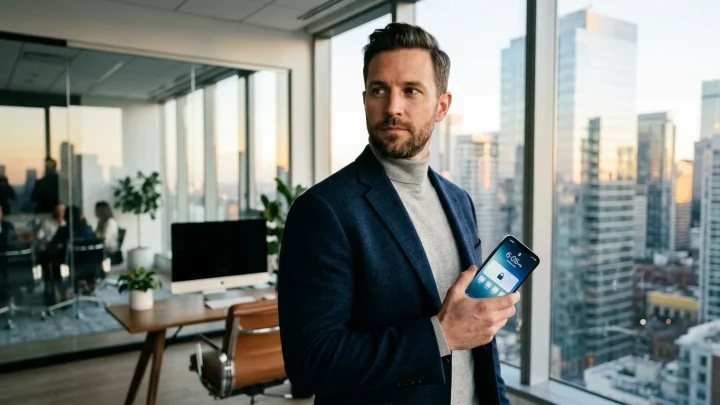 Ein iPhone-Display zeigt eine App-Tracking-Abfrage
