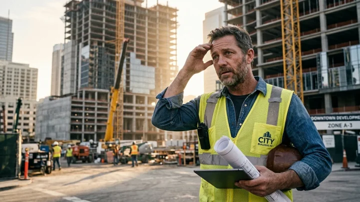 Baustelle in Norwegen mit fehlendem Personal