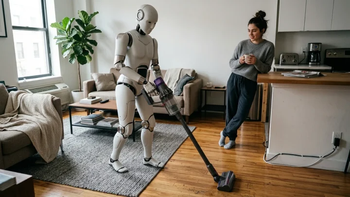 Humanoider Roboter im Einsatz als Haushaltshilfe