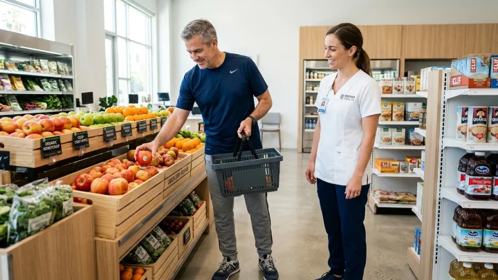 Ein Miniatur-Supermarkt dient im Neurologischen Therapiezentrum Altona als Übungsraum für Patienten.