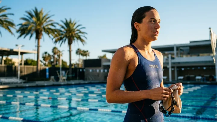 Schwimmerin Anna Elendt bei der Europameisterschaft in Paris.