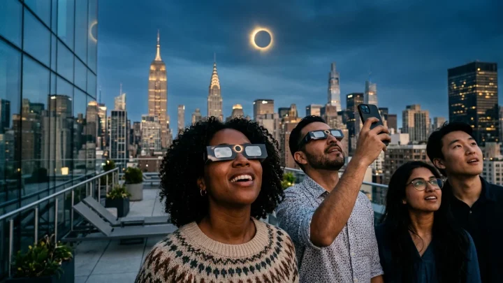 Die Sonnenfinsternis am 12. August 2026 am europäischen Himmel.