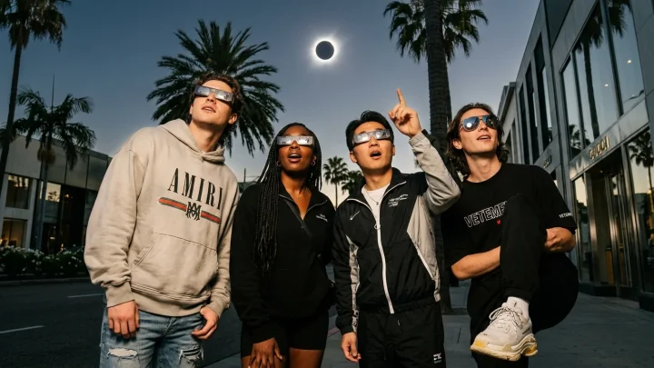 Symbolbild einer Sonnenfinsternis am helllichten Tag.