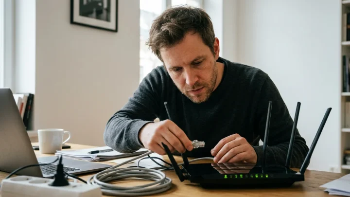 Telefon und Router