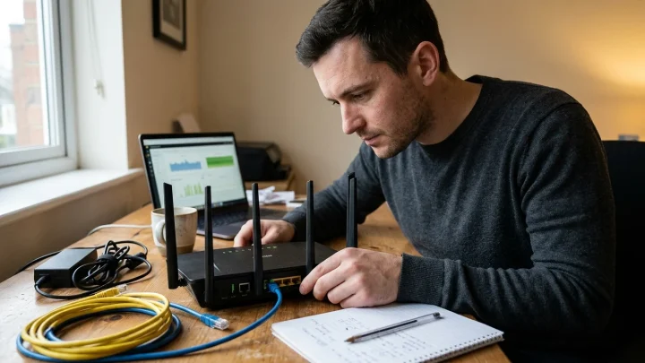 Telefon und WLAN-Router