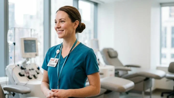 Christina, Gesundheits- und Krankenpflegerin im DKMS Collection Center