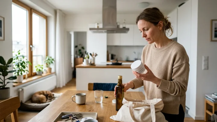 Aldi Einkaufswagen im Supermarkt mit prämierten Eigenmarken-Produkten