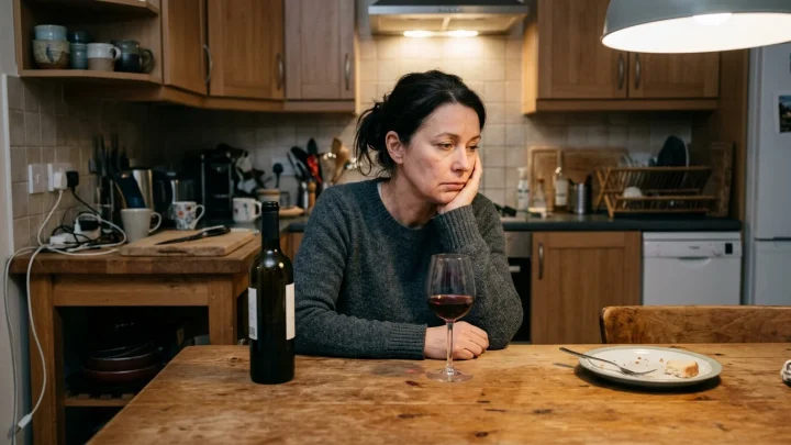 Rotwein in einem Glas