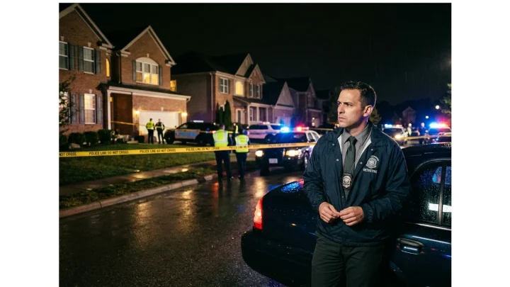 Einsatzort der Polizei in der Hagener Cunosiedlung bei Nacht.
