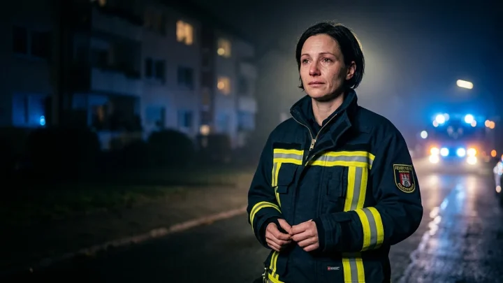 Einsatzort in Bodenmais nach dem Brand eines Mehrfamilienhauses.