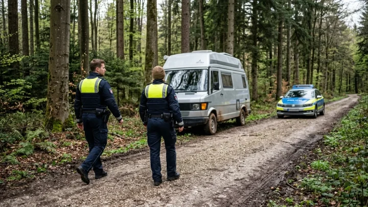 Polizeieinsatz im Wald nach Vermisstensuche